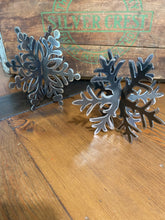 Load image into Gallery viewer, 3D Free Standing Metal Snowflake
