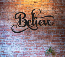 Load image into Gallery viewer, Santa Sleight Metal Wall Art | Believe Metal Wall Art
