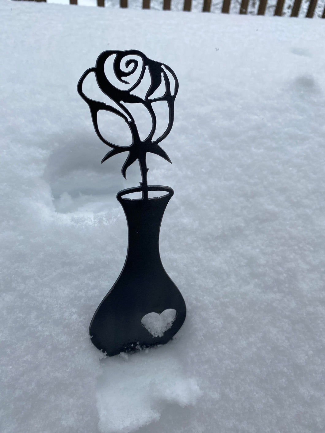 Single Rose in Vase