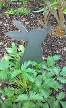 Load image into Gallery viewer, Rabbit with butterfly garden stakes
