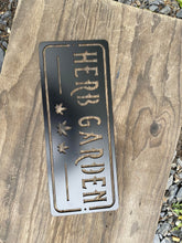 Load image into Gallery viewer, Metal Herb Garden Sign
