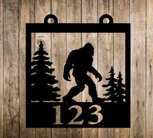 Load image into Gallery viewer, Big Foot House Number Sign
