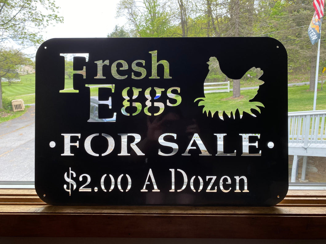 Fresh Eggs for Sale, metal sign