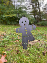 Load image into Gallery viewer, Gingerbread People, metal yard stakes
