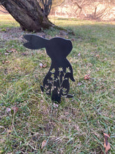 Load image into Gallery viewer, Floral Bunny Garden Stake
