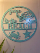 Load image into Gallery viewer, Gone to the beach sign
